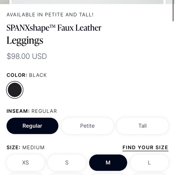 Spanx leggings faux leather spanxshape - Picture 4 of 5